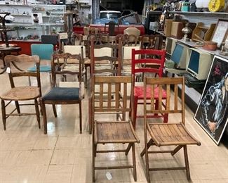 Lot of old chairs 
