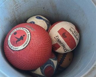 A Bucket of Sports Balls