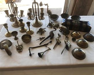 Brass Candlesticks and Decor