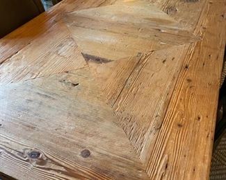 Restoration Hardware Extension Dining Table. As shown, measures 102" L x 39.5" D x 31" H; 28" clearance. Comes with two 18" Extensions Leaves. Photo 2 of 3.