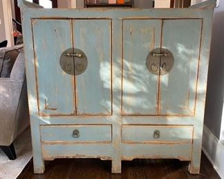 Jayson Home Asian Cabinet. Measures 43" W x 17" D x 40.5" H. Photo 1 of 3.  