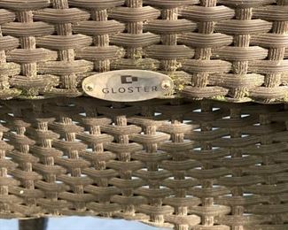 Gloster All Weather Woven Rattan Bar Stools. Seat Height measures 29." Photo 3 of 3. 