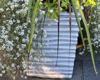 White Glazed Planter - 2 available. Measures 22" H x 20" D. Photo 1 of 2. 