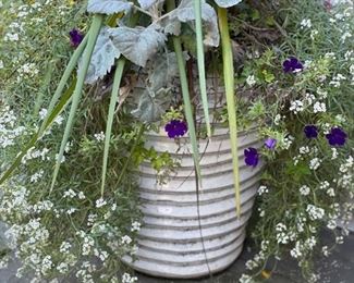 White Glazed Planter - 2 available. Measures 22" H x 20" D. Photo 2 of 2. 