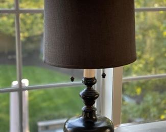 Ebony Task Lamp. Measures 23" H. 