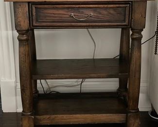 Bedside Table - 2 available. Each measures 26" x 16" x 29" H. 