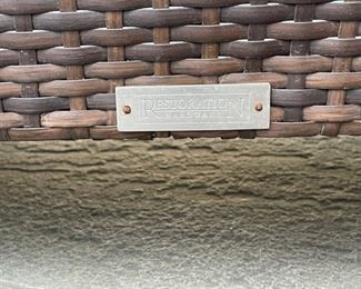 Restoration Hardware Woven Rattan Sofa. Measures 86" W x 30" D.  Photo 3 of 3. 