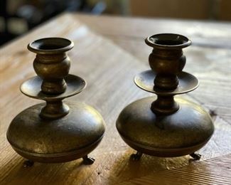 Brass candlesticks. Photo 1 of 2. 