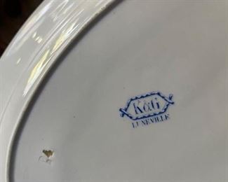 K & G Blue & White Oval Platter. Photo 2 of 2. 