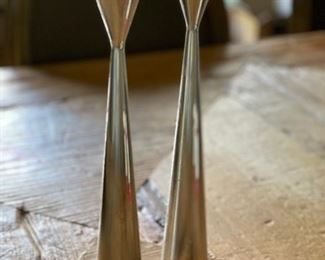 Vintage Nambe Candlesticks. #6047