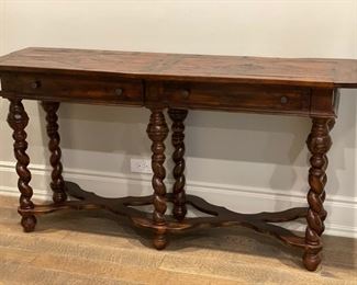 Console with Barley Twist Legs. Measures 63"W x 18.5" D x 33.5" H. Photo 1 of 4. 
