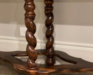 Console with Barley Twist Legs. Measures 63"W x 18.5" D x 33.5" H. Photo 3 of 4. 