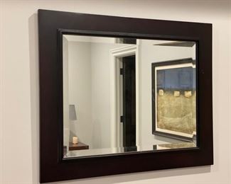 Ebony/Dark Mocha Mirror. Measures 33" x 25". 