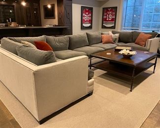 Custom Sectional Sofa. Three Pieces.  Measures 164" W x 82" D.  Photo 1 of 3. 