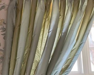 Silk Curtain Panels - Six Available. Each measures 114"L for a total of 3 yards. Photo 1 of 2. 