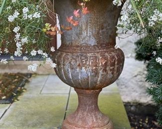 Pair of Metal Urns. Each Measures 30" H with 17" Opening. Photo 2 of 2. 