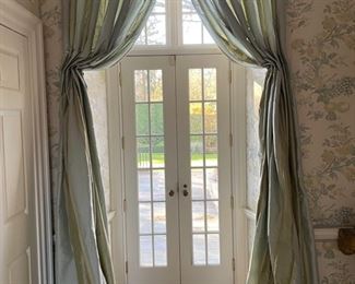Silk Curtain Panels - Six Available. Each measures 114"L for a total of 3 yards. Photo 2 of 2. 