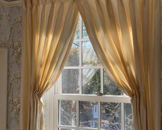 Silk Curtain Panels - 4 Available. Each Measures 114"L Photo 2 of 2. 