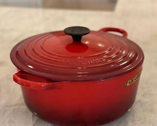 Le Creuset Dutch Oven with Lid. 