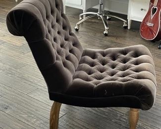 Tufted Restoration Hardware Slipper Chair. May need reupholstering. Photo 1 of 2. 