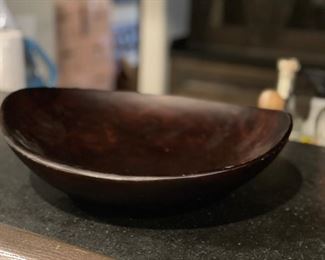 Crate & Barrel Decorative Wood Bowl.