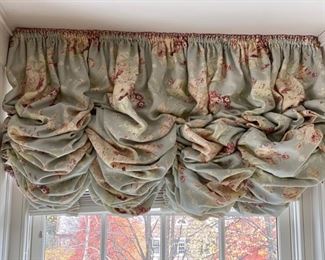 Roman Balloon Shade - 2 available. Each Measures 70"L x 43" W. 