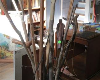 LOTS OF WALKING STICKS.
