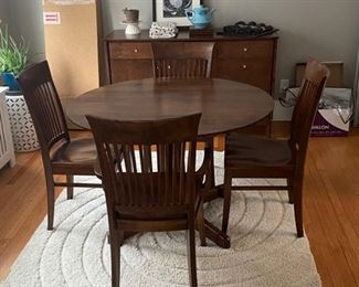 Dining table, chairs, leaves by Nichols and Stone (solid birch/maple)