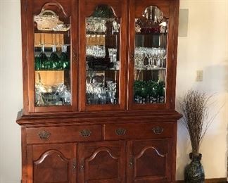 Elegant Lighted China Hutch