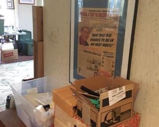 Box of vintage Christmas ornaments 