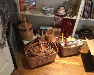 Longaberger baskets, home goods, holiday decor 