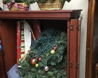 Cabinet/Armoire and Holiday items 