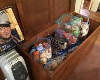 Beanie babies, cedar chest 