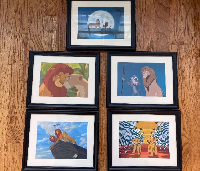 001 Lion King Set of 5 Framed Lithographs