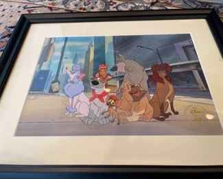 Oliver and Company Framed Lithograph 1 Print