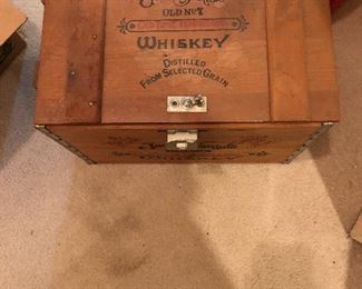 Jack Daniels hinged personalized crate 