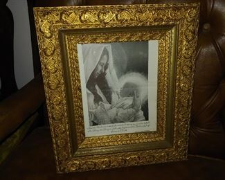 Antique framed print