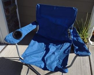 Blue Folding Chair- one cup holder