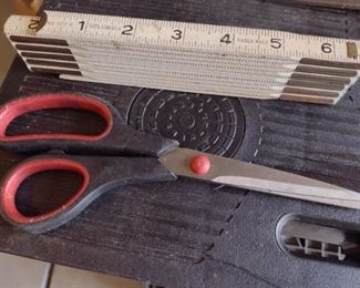 Scissors & Folding Measuring Stick 
