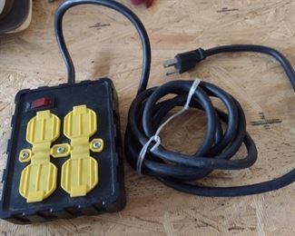 4 Plug Box with Extension Cord