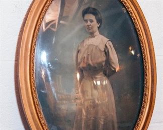 Dome glass framed picture