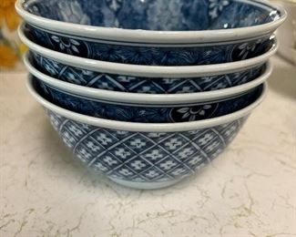 Eastern Asian Blue and White Porcelain bowls