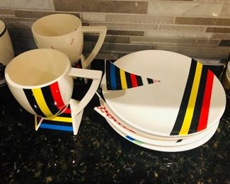 Vintage retro Fujimori Kato Kogei Japan set