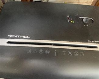 Detail on paper shredder, super nice one