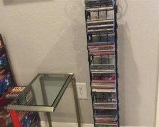 Table and cd tower for better view