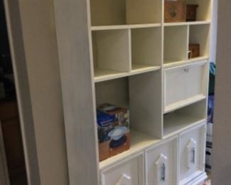 Room divider shelf, with drop down desk area, 50 wide by 14 deep by 72 tall, that’s six feet tall