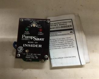 Model 231 Pump Saver insider in box with papers, which got a bit wet.