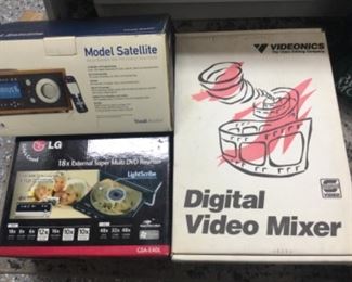 Digital video mixer, external super multi DVD light scribe by LG, Model satellite for Sirius radio, complete like new