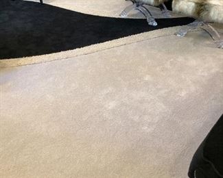 MASLAND CONTEMPORARY CUSTOM RUG, CACHE ANTHRACITE, BEACH PEBBLE, REGGAE GRIEGE, 18'10X23'5