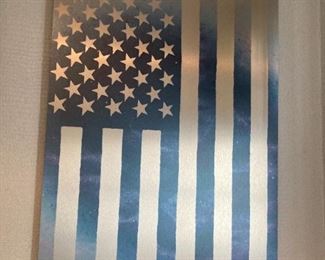 STAINLESS STEEL AMERICAN FLAG ART
